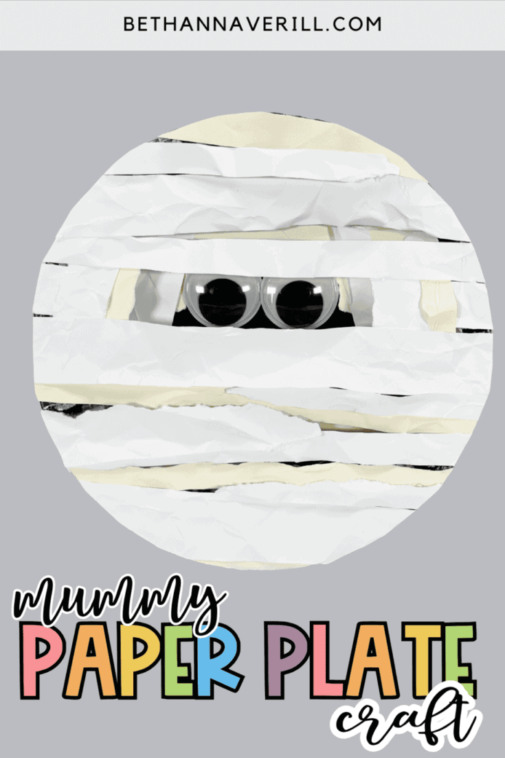 paper plate mummy craft