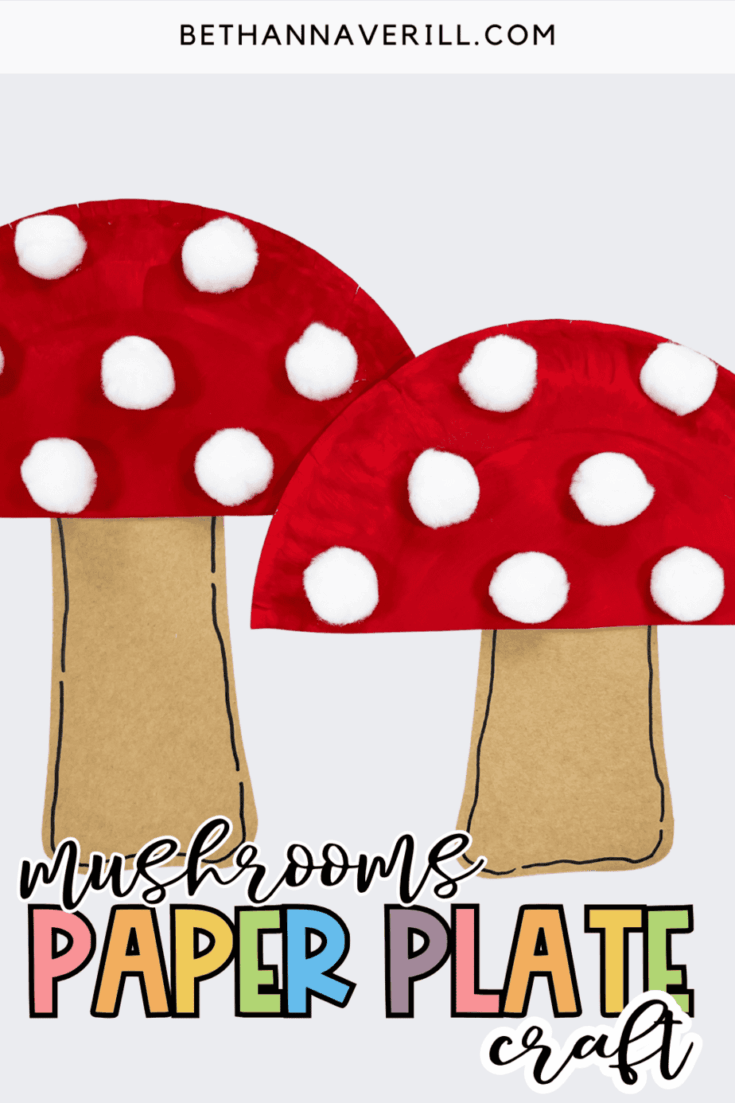 paper plate mushroom craft