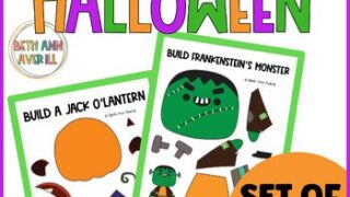 Image for Halloween Cut and Paste Activities for Kindergarten Fine Motor Centers