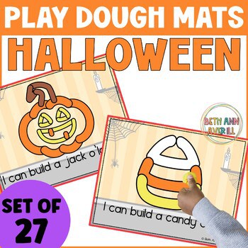 Image for Halloween Activities Play Dough Mats Fine Motor for October