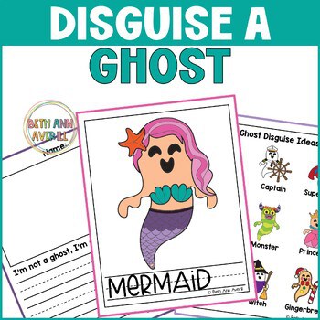 Image for Disguise a Ghost Craft Activity for Halloween Bulletin Board Decor