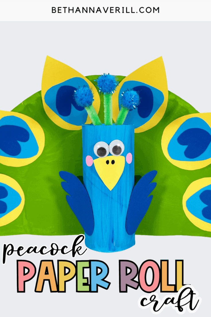 paper roll peacock craft