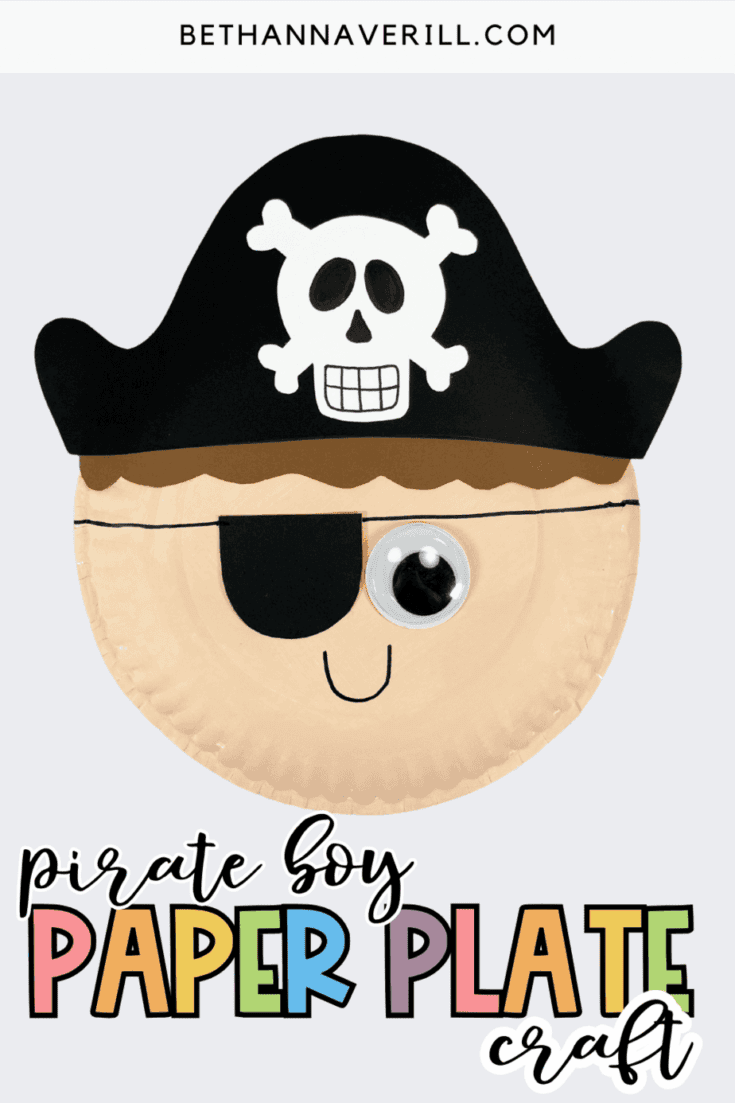 paper plate pirate boy craft