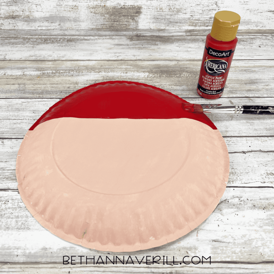 Red paint added to the top of the plate for the pirate’s bandana.