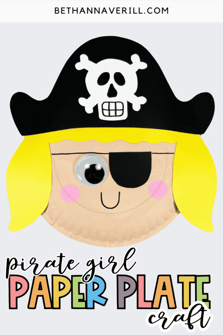 paper plate pirate girl craft