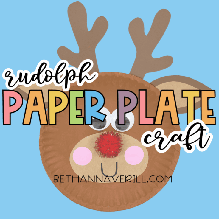 Rudolph Reindeer Paper Plate Craft