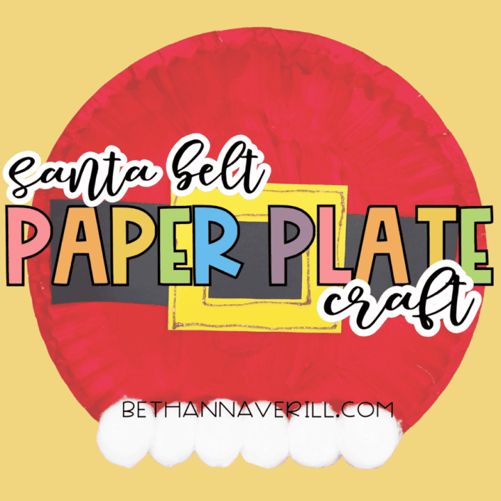 Santa Belt Paper Plate Craft