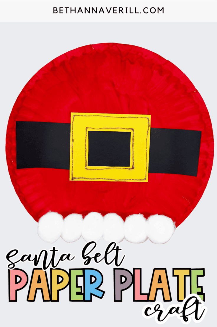 paper plate santa belt craft