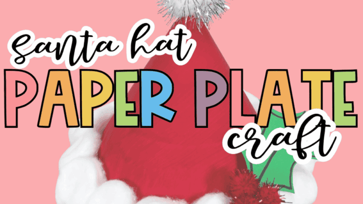 Santa Hat Paper Plate Craft
