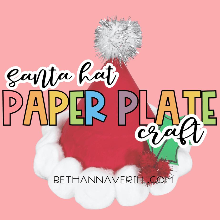 Santa Hat Paper Plate Craft