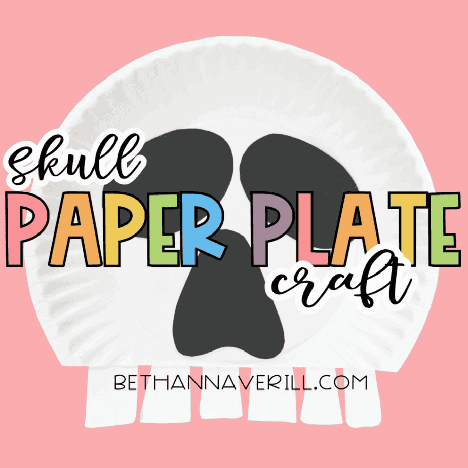 Paper Plate Skull Craft