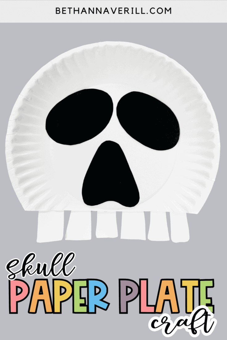 skull paper plate craft