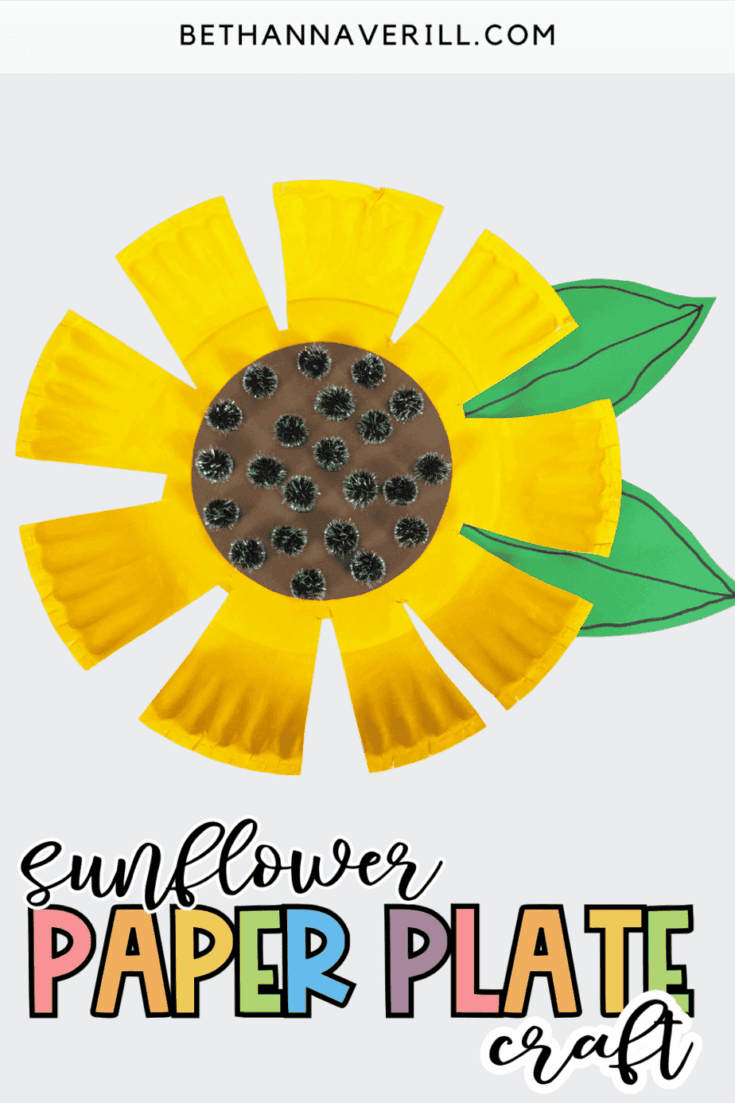 paper plate sunflower craft