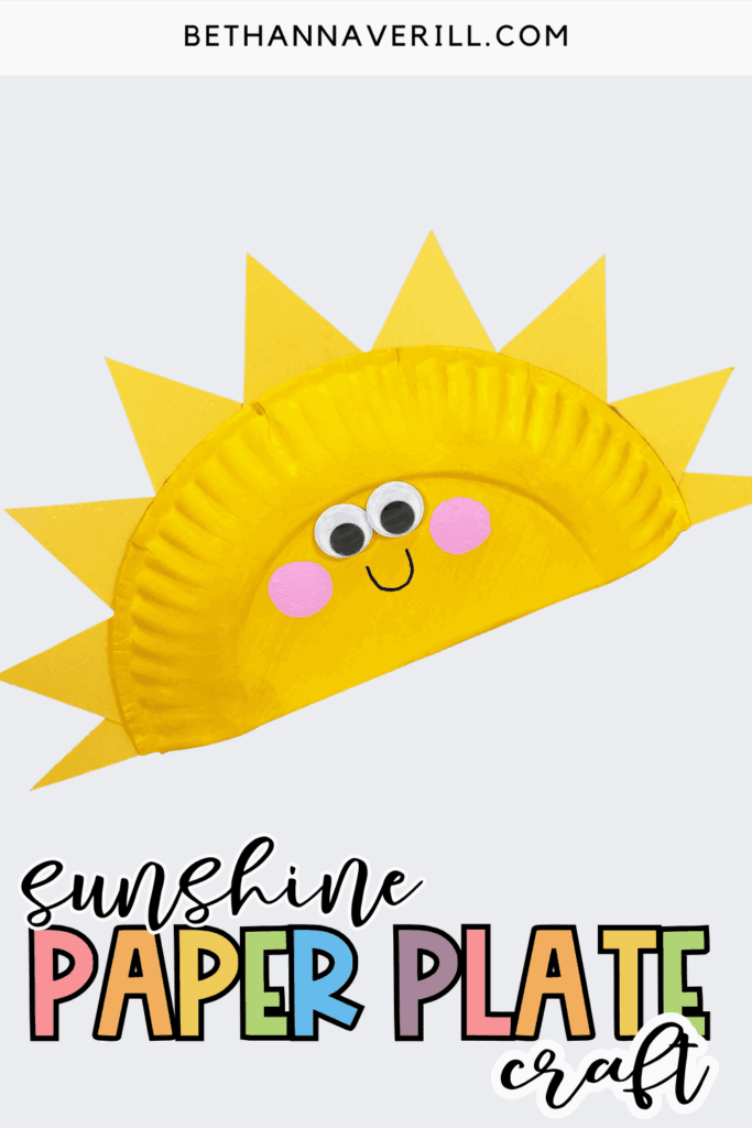 Paper Plate Sunshine Craft | Beth Ann Averill