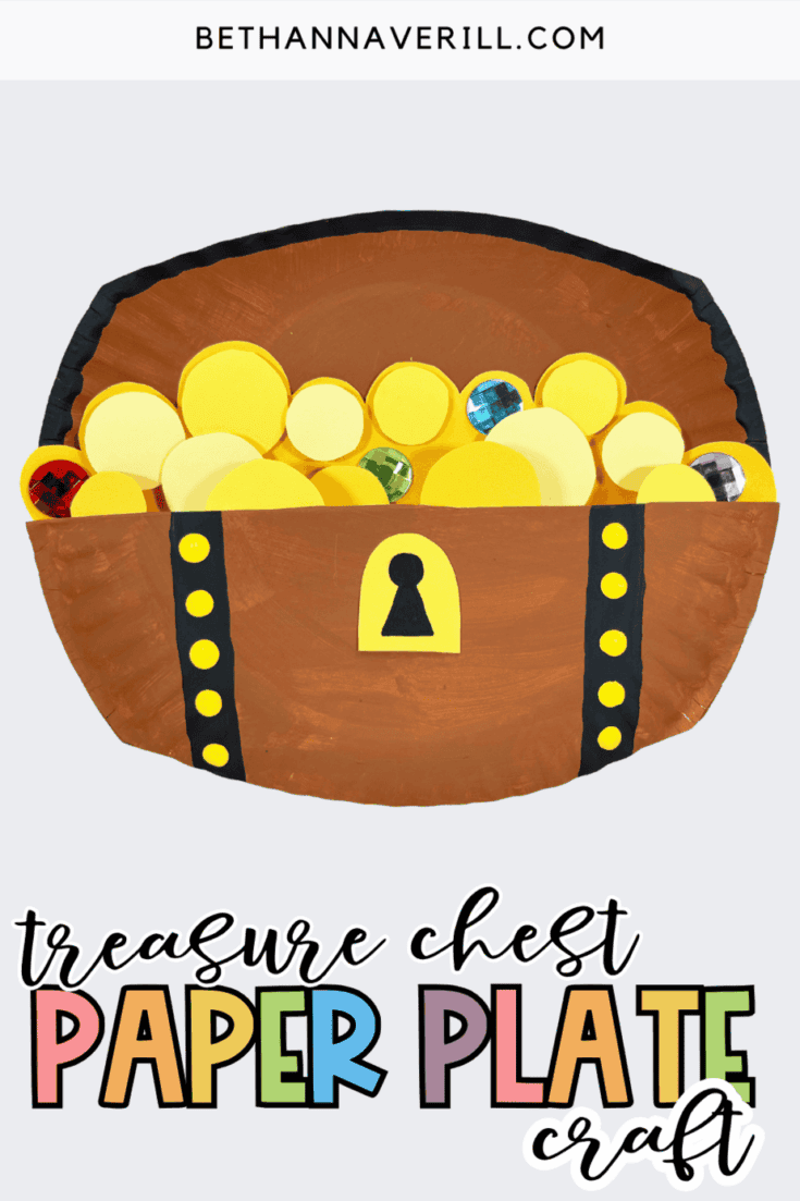paper plate treasure chest craft