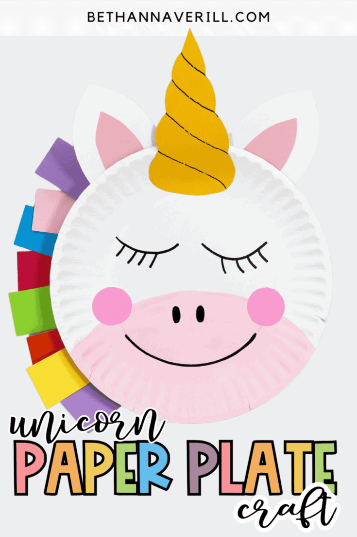 paper plate unicorn craft