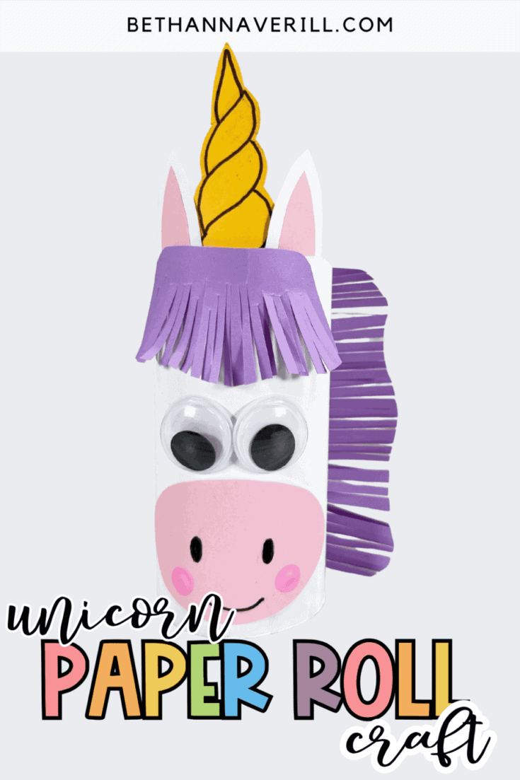 paper roll unicorn craft