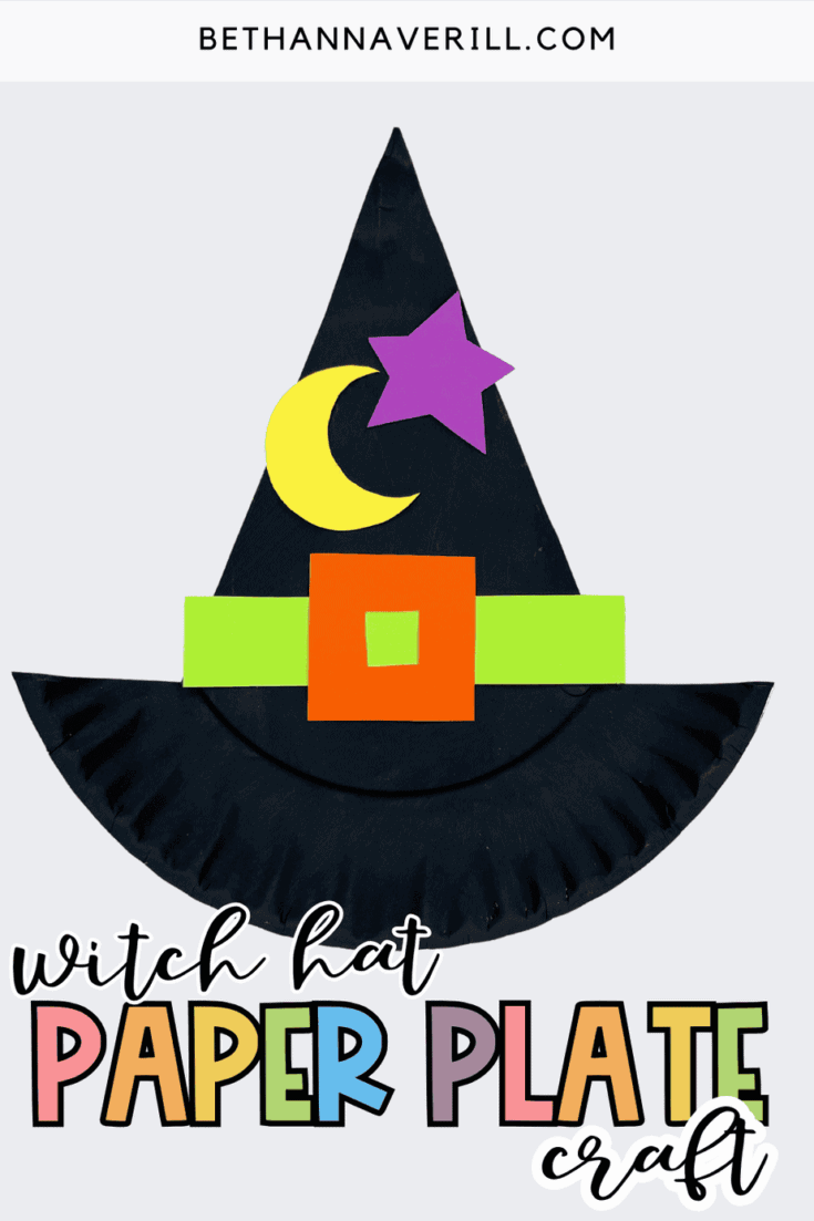 paper plate witch hat craft
