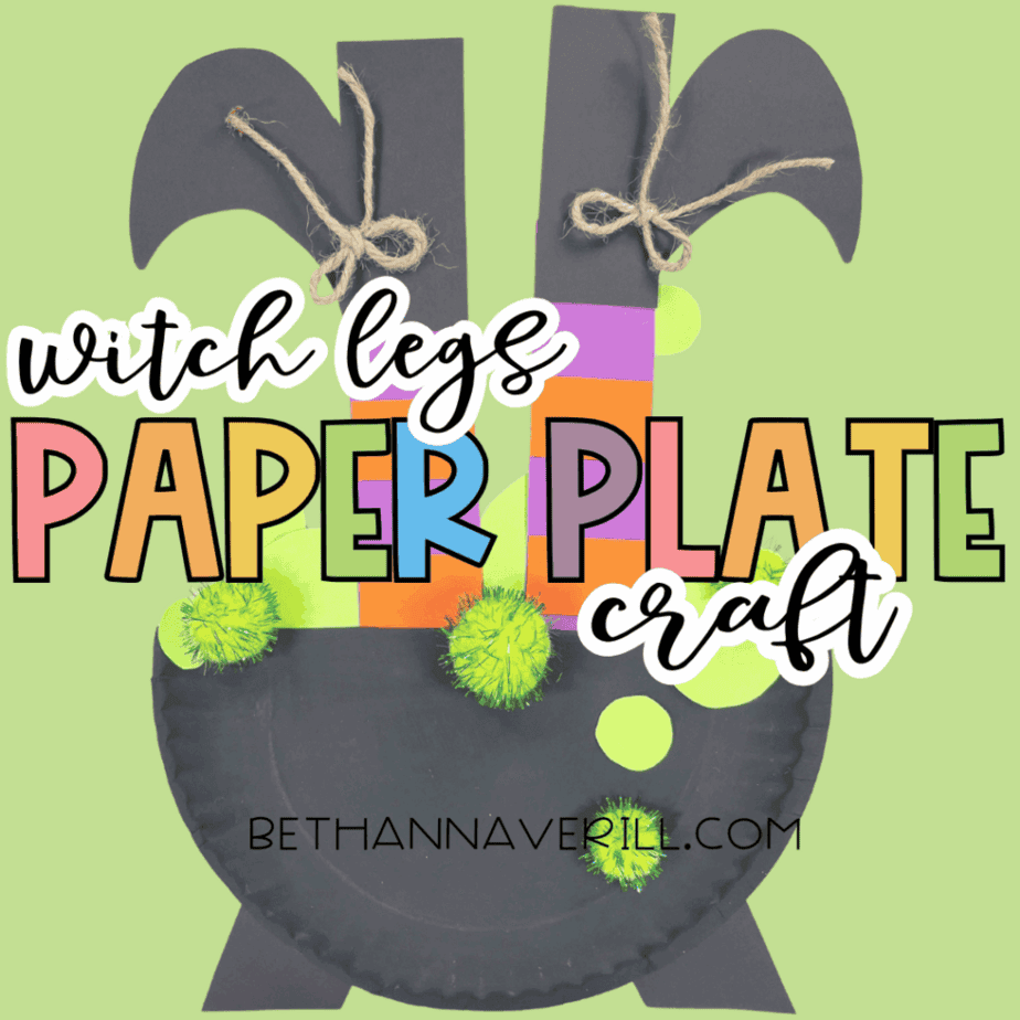 Witch Legs Paper Plate Craft