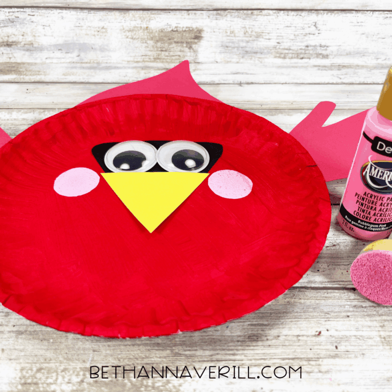 Cardinal Paper Plate Craft | Beth Ann Averill
