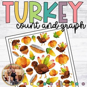 Image for Thanksgiving Math Count and Graph Game for Preschoolers