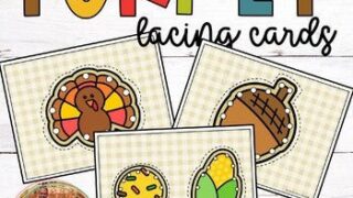 Image for Thanksgiving Cookies Lacing Cards for Preschoolers
