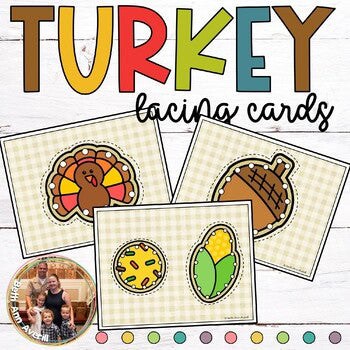 Image for Thanksgiving Cookies Lacing Cards for Preschoolers