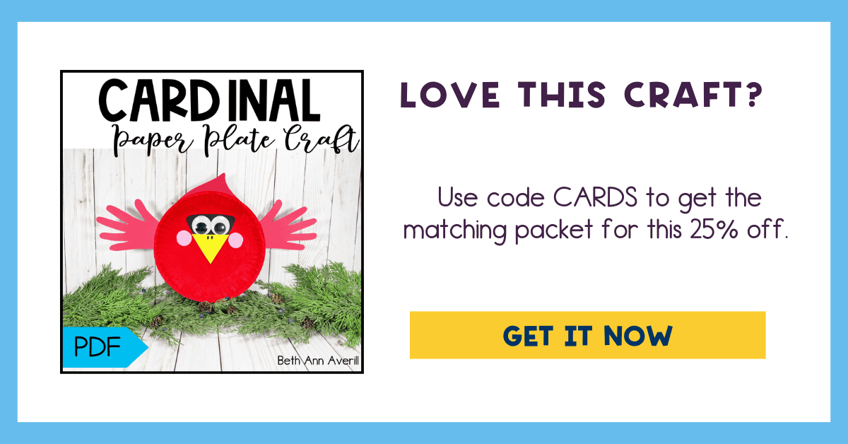 Cardinal Paper Plate Craft | Beth Ann Averill