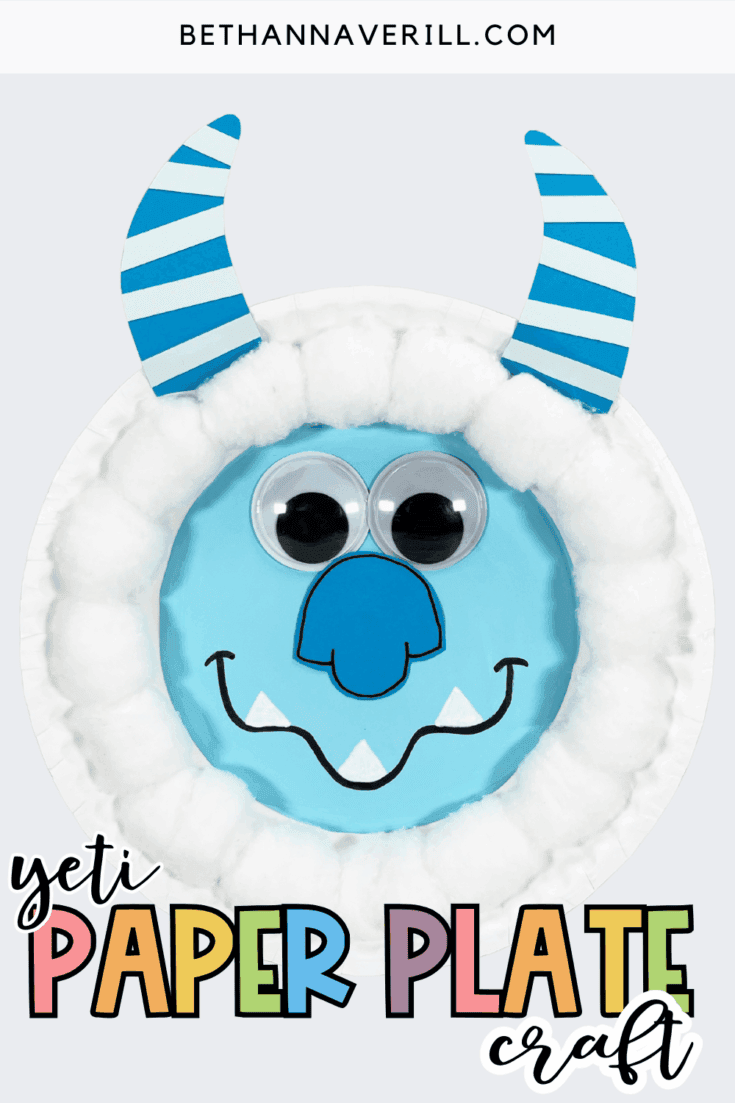 paper plate yeti craft