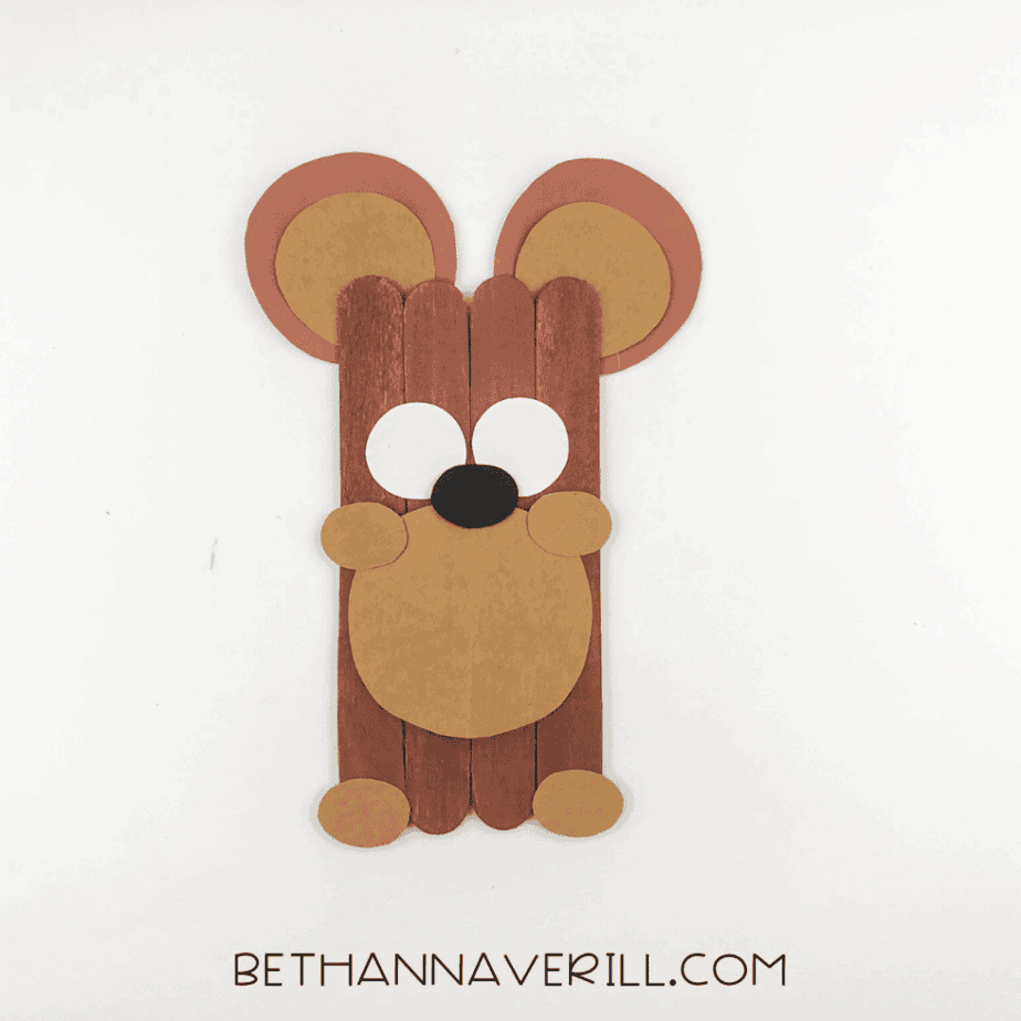Black oval nose added to the center of the tan muzzle area.