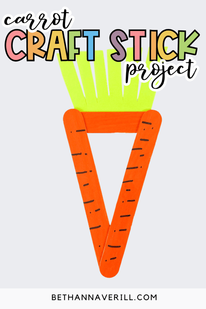 carrot craft stick project pin