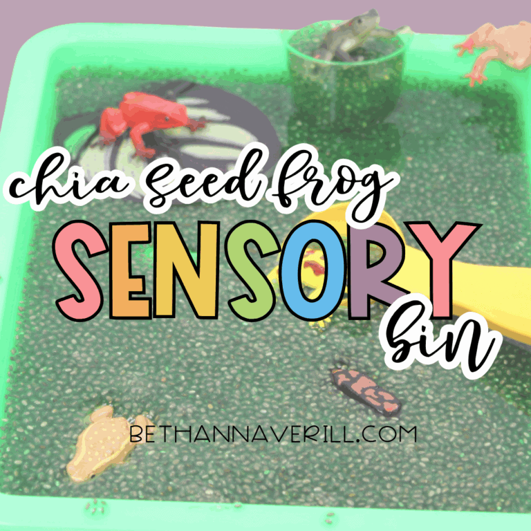 Chia Seed Frog Sensory Bin