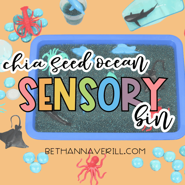 Chia Seed Ocean Sensory Bin