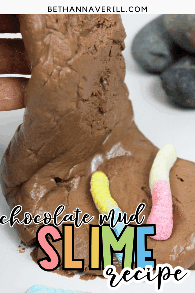 chocolate mud slime recipe pin