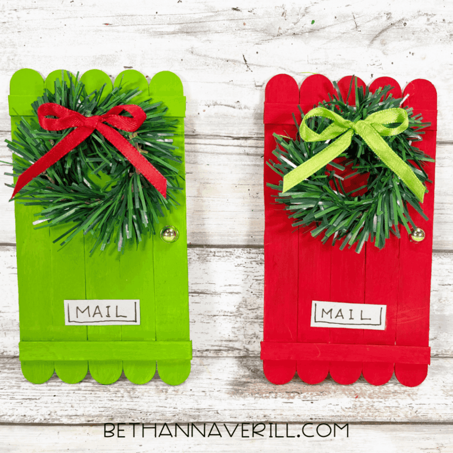 finished christmas door craft