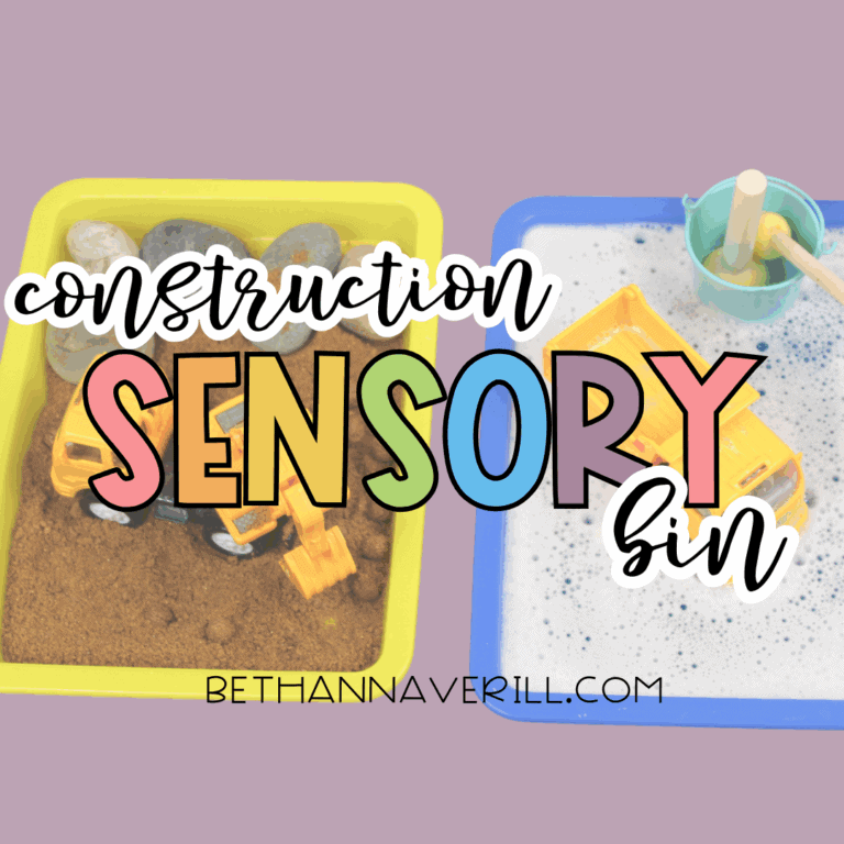 Construction Wash Sensory Bin