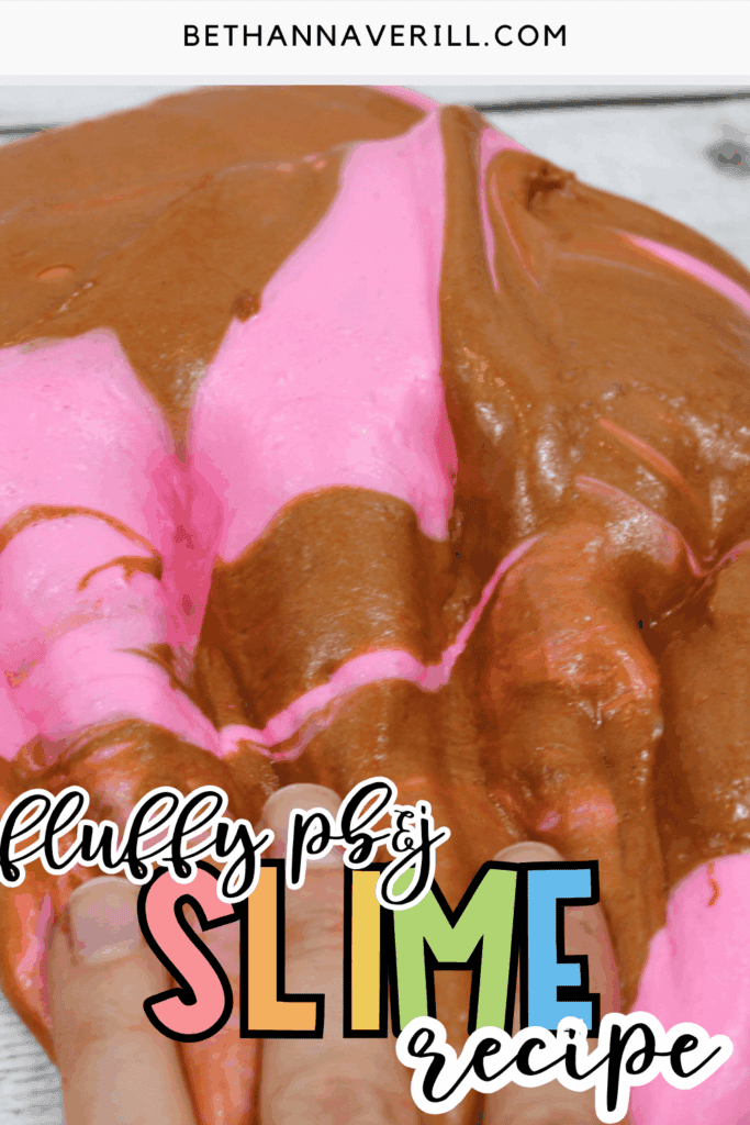 fluffy peanut butter and jelly slime recipe pin