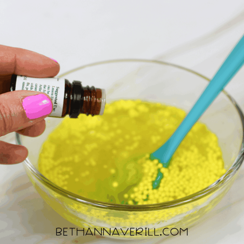 scent being added to lemonade slime