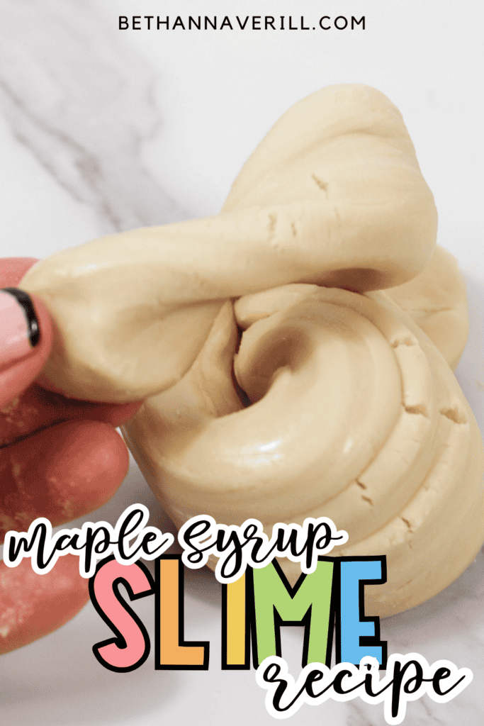 maple syrup slime recipe pin