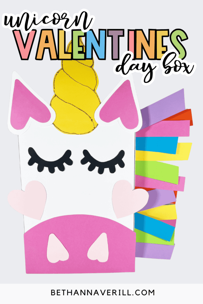 unicorn valentine day mailbox pin