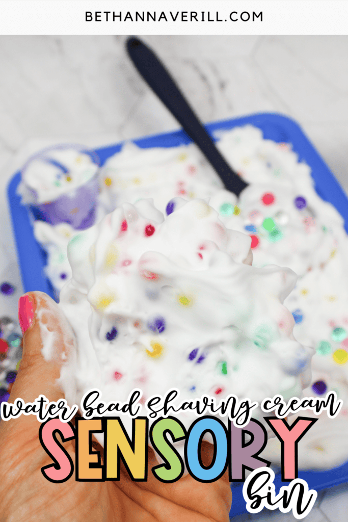 water bead sensory bin pin