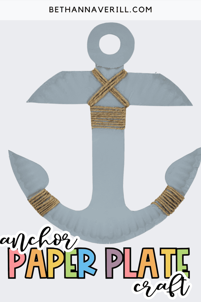 anchor paper plate craft pin