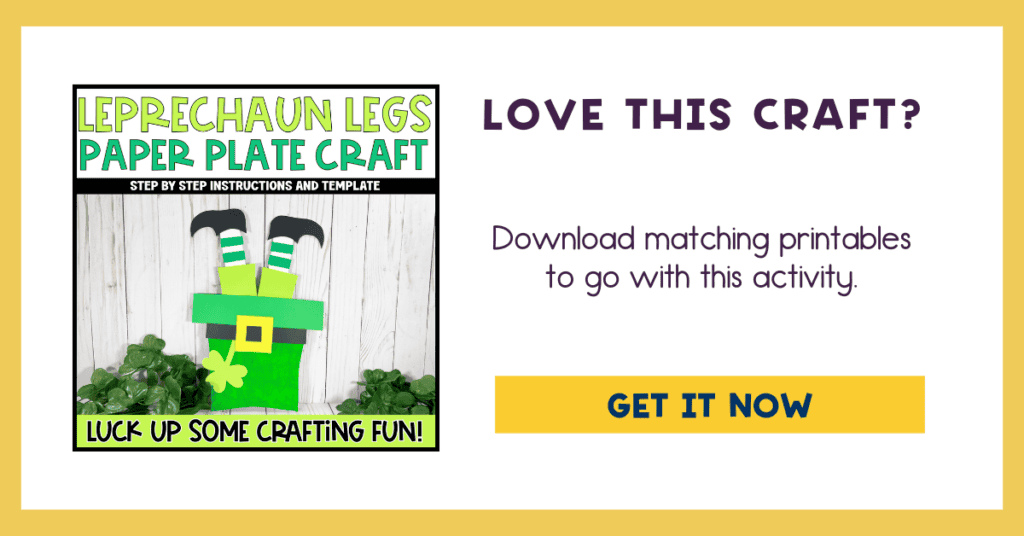 Leprechaun legs paper plate craft ad