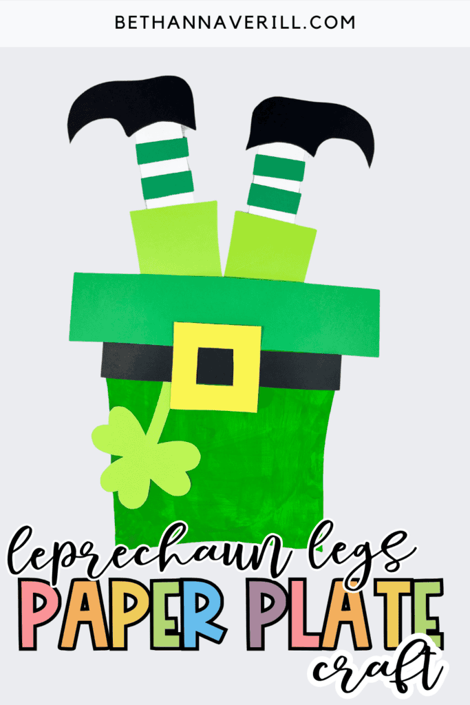 leprechaun legs paper plate craft