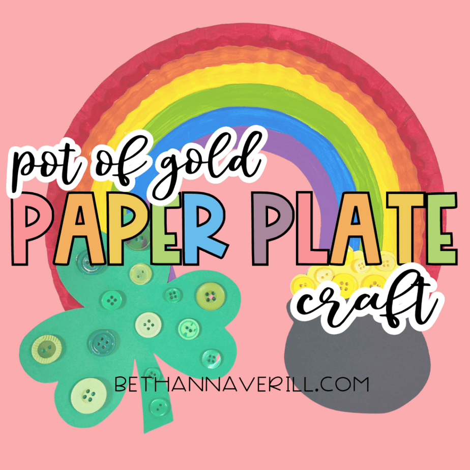Pot of gold paper plate craft featured image
