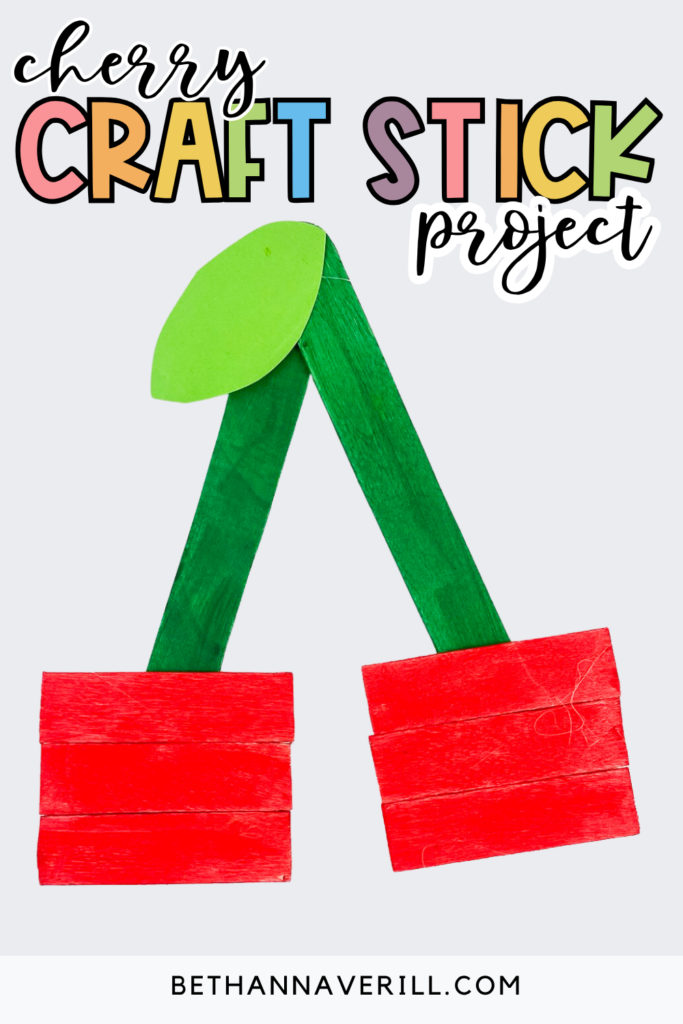cherry popsicle stick craft