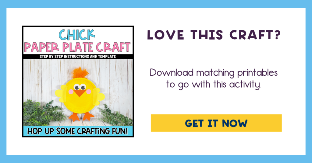 chick paper plate printable ad
