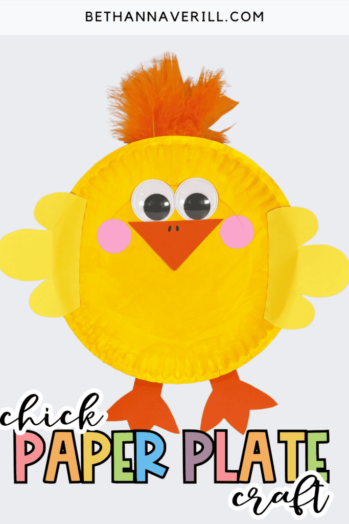 chick paper plate pin