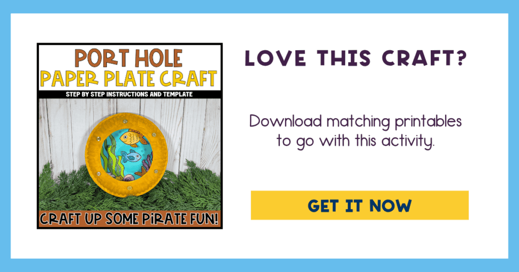 porthole paper plate craft templates