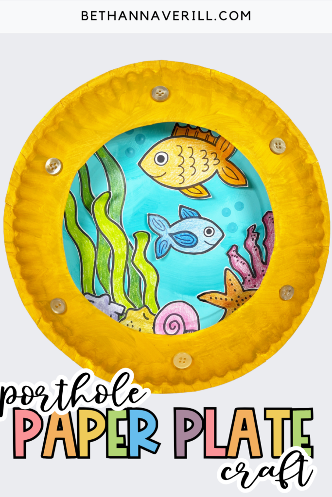paper plate porthole craft pin
